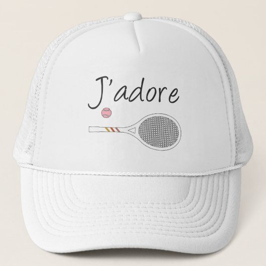 Frans Chic J-adore Tennis Player Design Trucker Pet (Voorkant)
