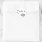 Frans Chic J-adore Tennis Player Retro Design Ronde Sticker (Tas)