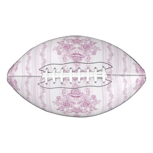 Frans chic, roze, toile, floral, patroon, Victoria American Football (Voorkant)
