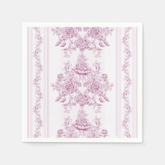 Frans chic, roze, toile, floral, patroon, Victoria Servet (Voorkant)