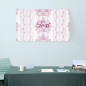 Frans chic, roze, toile, floral, patroon, Victoria Spandoek (Beurs)