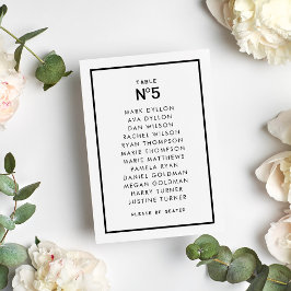 Frans chique monochroom minimale bruiloft kaart