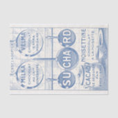  Frans Chocolade en Blauw Keuken - Ontkoppeling Tissuepapier (Voorkant)