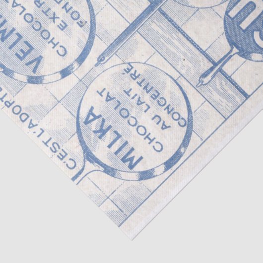  Frans Chocolade en Blauw Keuken - Ontkoppeling Tissuepapier (Detail)