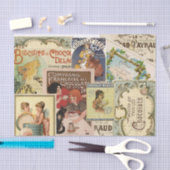 Frans chocolade en collage scrapbook Tissuepapier (Craft)