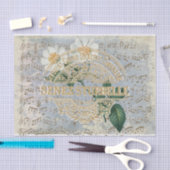 Frans Chocolade Roos Floral Music Blue Tissuepapier (Craft)