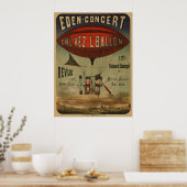 Frans circus Poster van twee artiesten in luchtsch (Keuken)