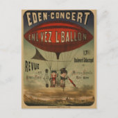 Frans circus Poster van twee artiesten in luchtsch Briefkaart (Voorkant)