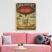 Frans circus Poster van twee artiesten in luchtsch Canvas Afdruk (Insitu (Woonkamer))