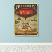 Frans circus Poster van twee artiesten in luchtsch Canvas Afdruk (Insitu (Houten vloer))