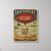 Frans circus Poster van twee artiesten in luchtsch Canvas Afdruk (Voorkant)