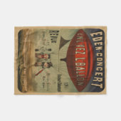 Frans circus Poster van twee artiesten in luchtsch Fleece Deken (Voorkant (Horizontaal))