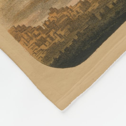 Frans circus Poster van twee artiesten in luchtsch Fleece Deken (Hoek)