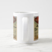 Frans circus Poster van twee artiesten in luchtsch Grote Koffiekop (Achterkant)