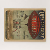 Frans circus Poster van twee artiesten in luchtsch Legpuzzel (Horizontaal)