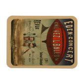 Frans circus Poster van twee artiesten in luchtsch Magneet (Horizontaal)