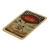 Frans circus Poster van twee artiesten in luchtsch Magneet (Linkerzijde)