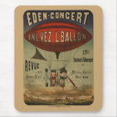 Frans circus Poster van twee artiesten in luchtsch Muismat (Voorkant)