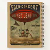 Frans circus Poster van twee artiesten in luchtsch Notitieboek (Achterkant)