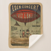 Frans circus Poster van twee artiesten in luchtsch Sherpa Deken (Voorkant)