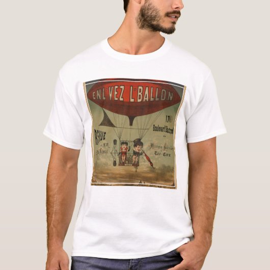 Frans circus Poster van twee artiesten in luchtsch T-shirt (Voorkant)