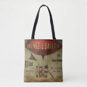 Frans circus Poster van twee artiesten in luchtsch Tote Bag (Voorkant)