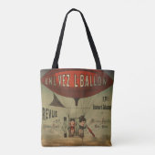 Frans circus Poster van twee artiesten in luchtsch Tote Bag (Achterkant)