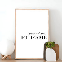 Frans Citaat "Connection d'amour et d'ame" Poster