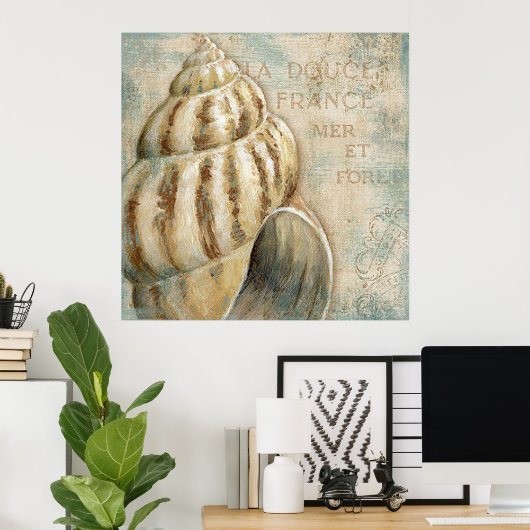  Frans Conch Shell Poster (Thuiskantoor)