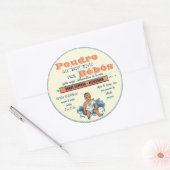  Frans cosmeticabel voor Baby Ronde Sticker (Envelop)