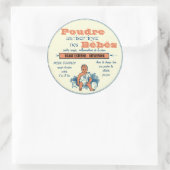  Frans cosmeticabel voor Baby Ronde Sticker (Tas)