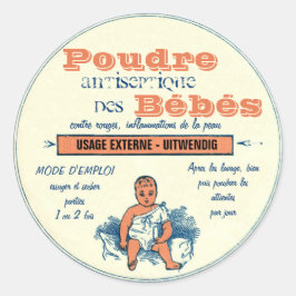  Frans cosmeticabel voor Baby Ronde Sticker