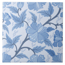 Frans Cottage Blauw Periwinkle Floral Tegeltje