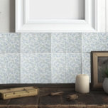 Frans Cottage Sage Groen Blauw Bloemen Tegeltje<br><div class="desc">Met een romantische salie groen en blauw vergeet me niet bloemmotief deze tegels doen denken aan Franse huisjes en de riviera,  ideaal voor het creëren van gezellige ruimtes.</div>