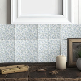 Frans Cottage Sage Groen Blauw Bloemen Tegeltje