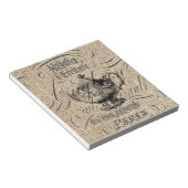 frans country burlap scripts theepot theekransje notitieblok (Schuin)