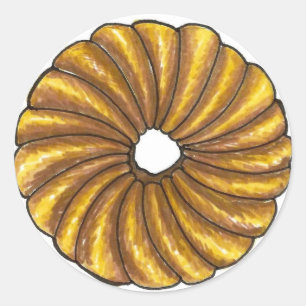 Frans Cruller Twist Breakfast Donut Doughnut Ronde Sticker