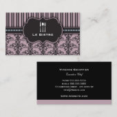 Frans Damask RestaurantChef Cateraar Visitekaartje (Voorkant / Achterkant)