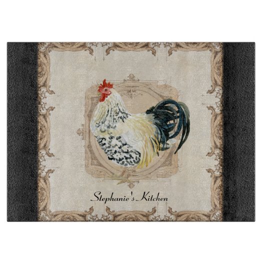  Frans Damask Rooster Kitchen Home Decor Snijplank (Voorkant)