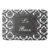 Frans Damasontwerp zwart-wit Bath Mat (Voorkant)