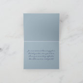 Frans Dank u - Merci in Blue Card Bedankkaart (Binnen)