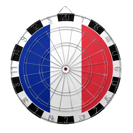 Frans dartboard en Frans vlag/spelbord Dartbord (Voorkant)