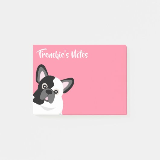 Frans de Franse Bulldog Roze Post-it® Notes (Voorkant)
