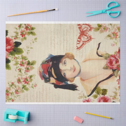  Frans debetbericht voor vrouwen Tissuepapier (Craft)