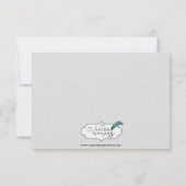 Frans Deco Lijst Posh Huwelijksreactie Kaart (Achterkant)