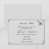 Frans Deco Lijst Posh Huwelijksreactie Kaart (Voorkant / Achterkant)