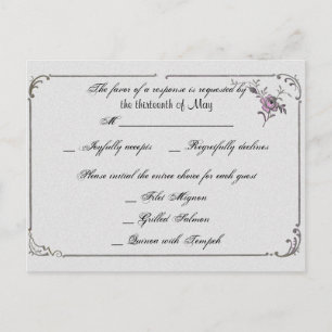 Frans Deco Lijst Posh RSVP Briefkaart