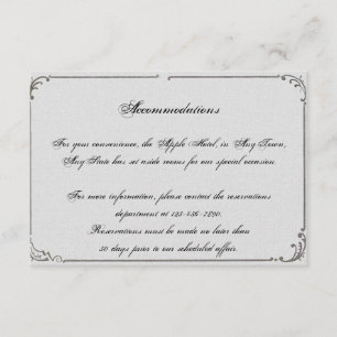 Frans Deco Lijst Posh Wedding Insert Informatiekaartje