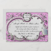 Frans Deco Lijst Posh Wedding Uitnodiging (Voorkant / Achterkant)