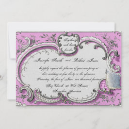 Frans Deco Lijst Posh Wedding Uitnodiging